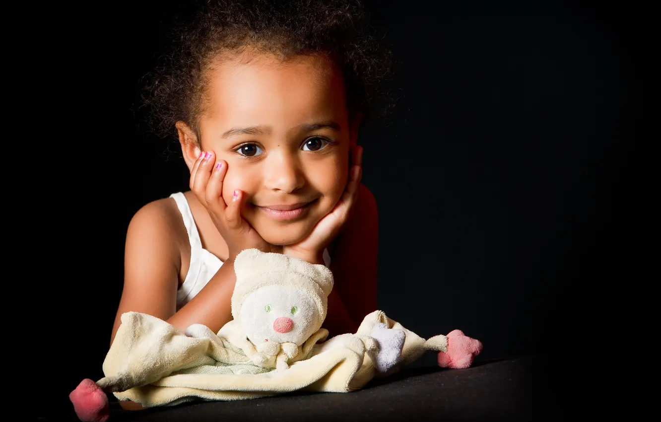 Photo wallpaper mood, toy, portrait, girl