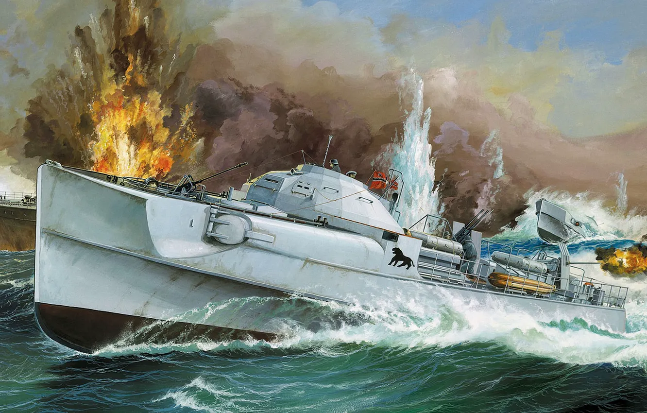 Photo wallpaper Germany, torpedo boat, S-10, Fast boat, Kriegsmarine, S-Boot, Olaf Rahardt