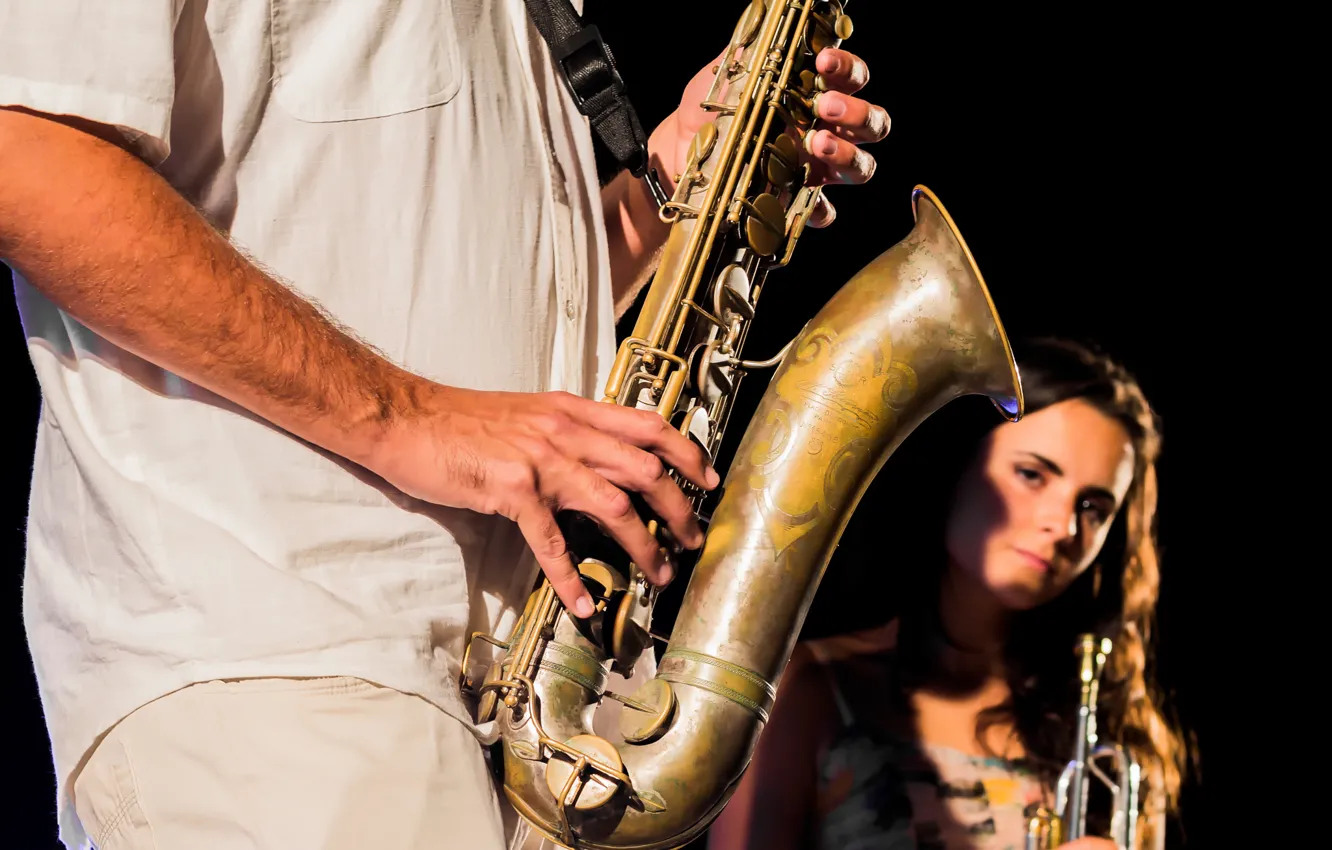 Photo wallpaper musician, Jazz, saxophone, Saxo