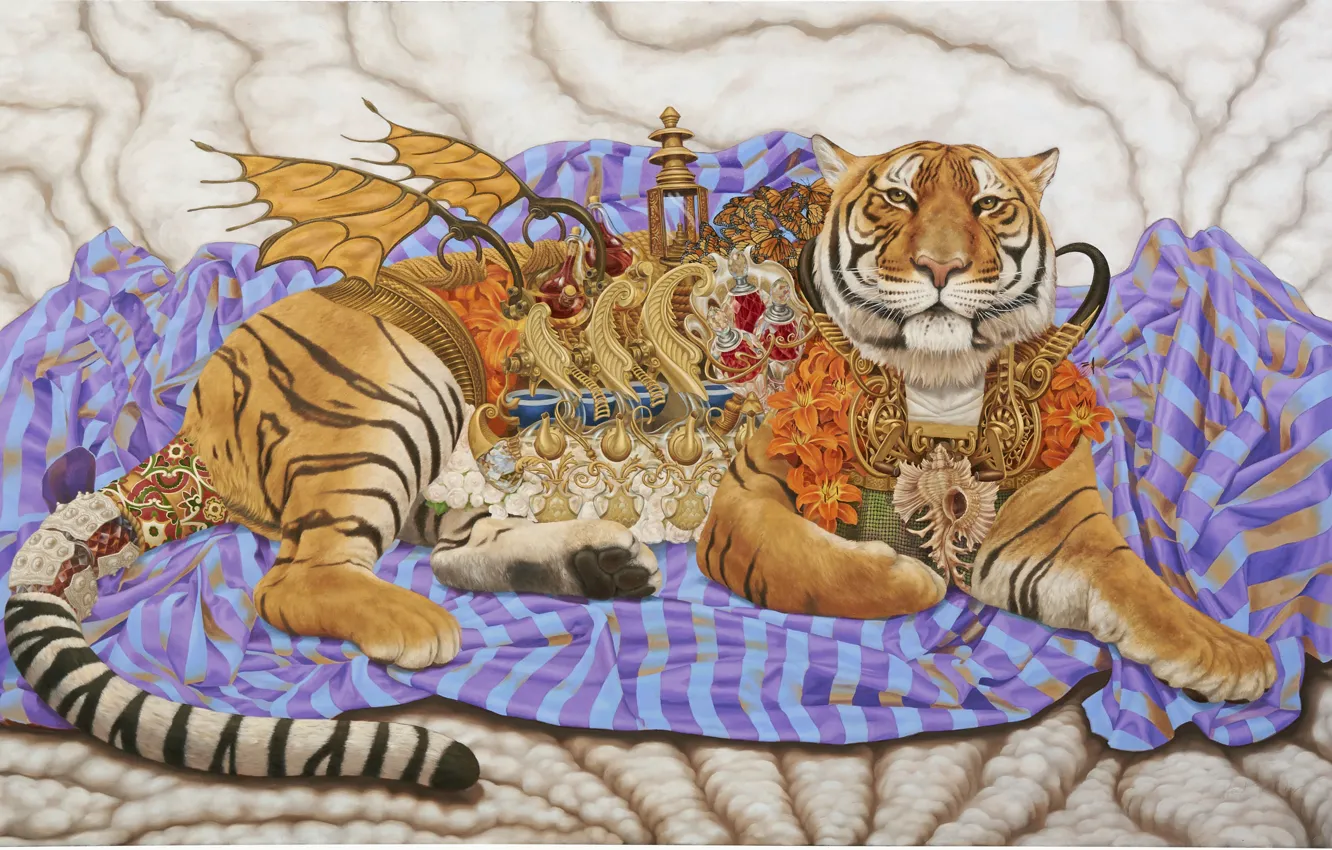 Photo wallpaper tiger, Heidi Taillefer, Bizarre art, Art loft, Surreal art, Heidi Taillefer