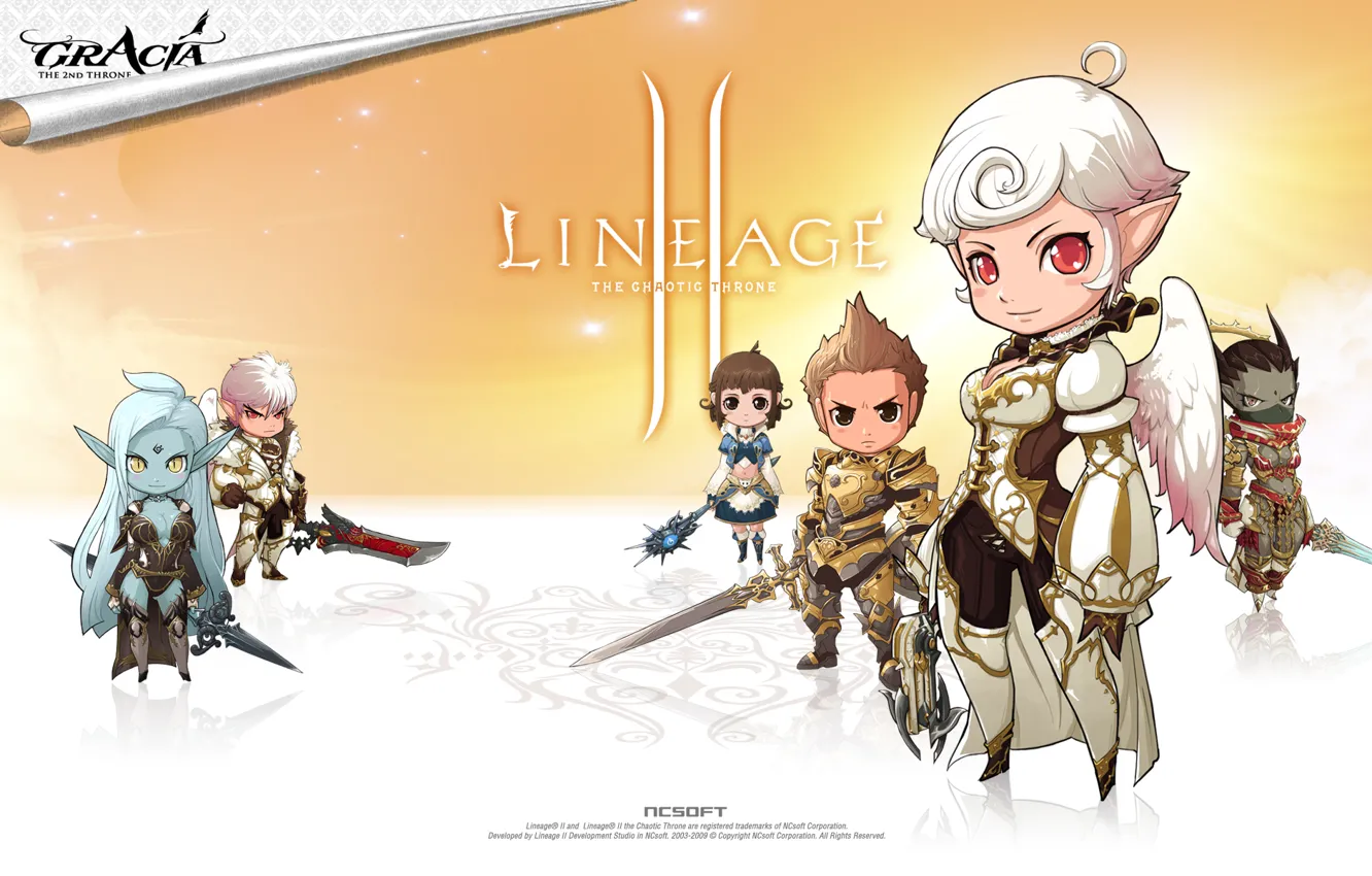 Photo wallpaper line, La2, lineage, Lineage2