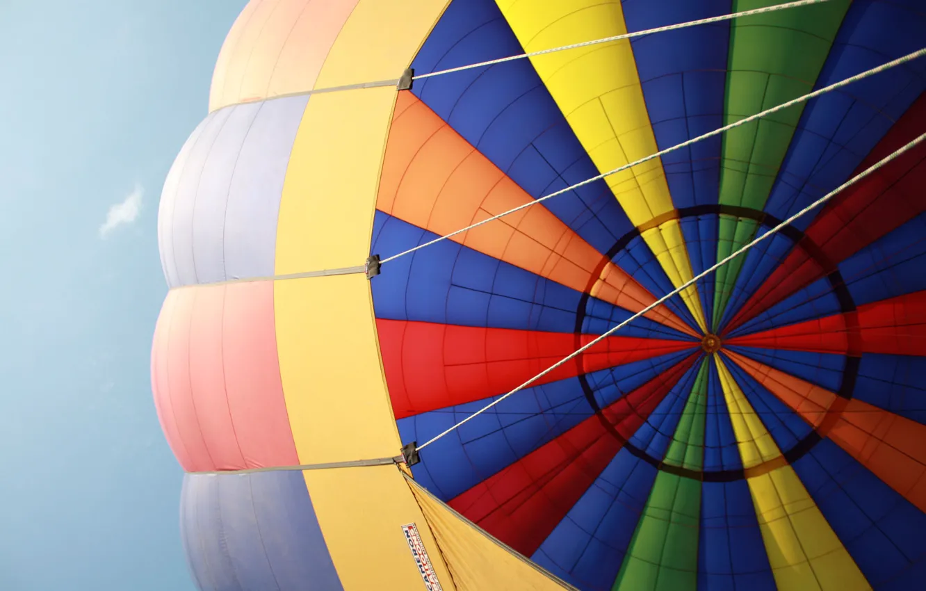 Photo wallpaper the sky, balloons, the view from the basket