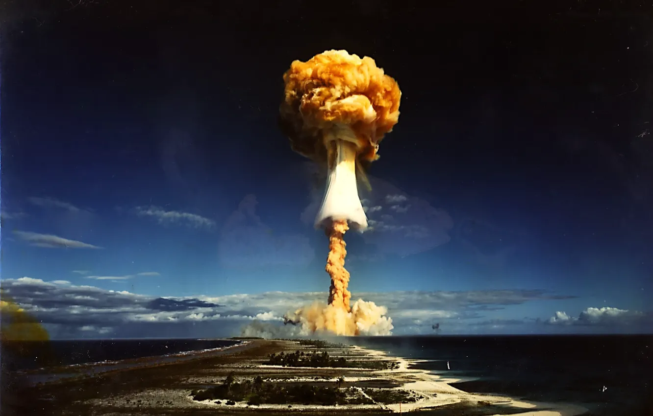 Photo wallpaper the explosion, mushroom, nuclear