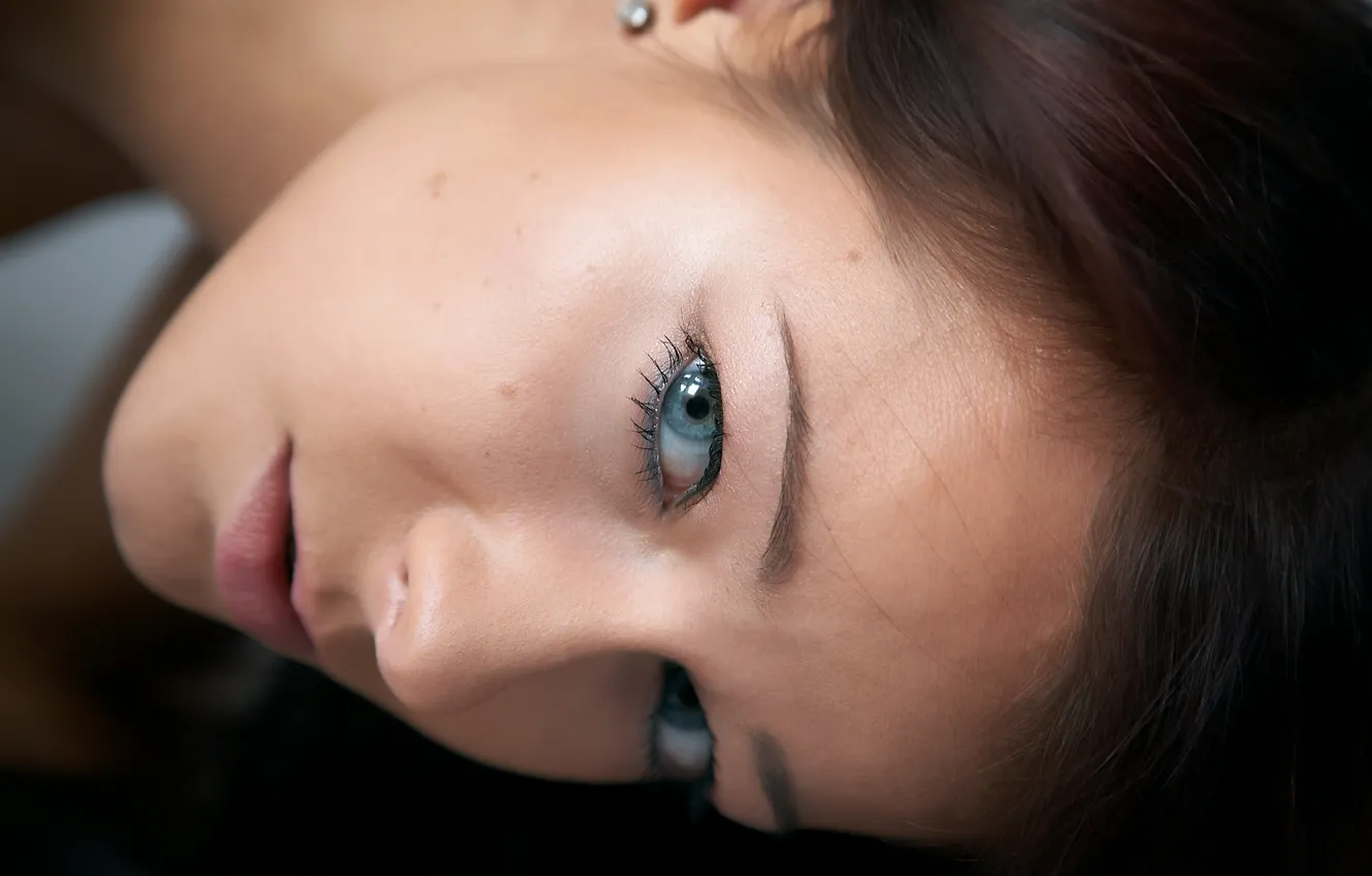 Photo wallpaper eyes, girl, face, large