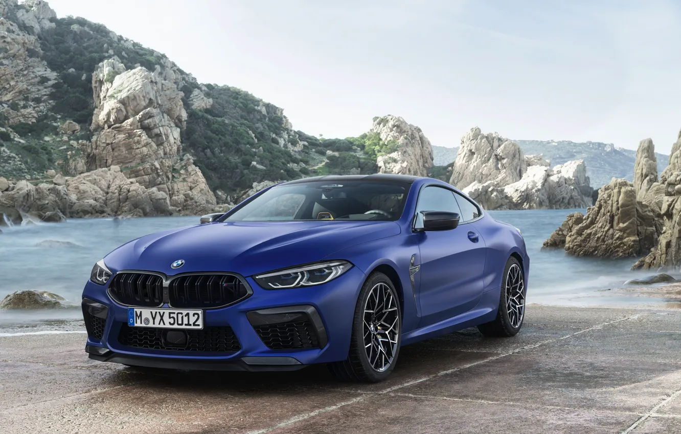 Photo wallpaper shore, coupe, BMW, Parking, 2019, BMW M8, M8, M8 Competition Coupe