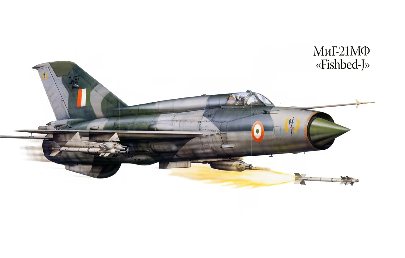 Photo wallpaper figure, fighter, USSR, the plane, The MiG-21
