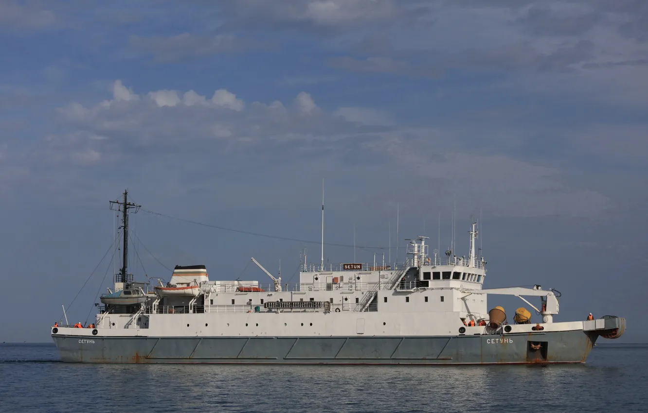 Photo wallpaper The ship, small, cable, Setun