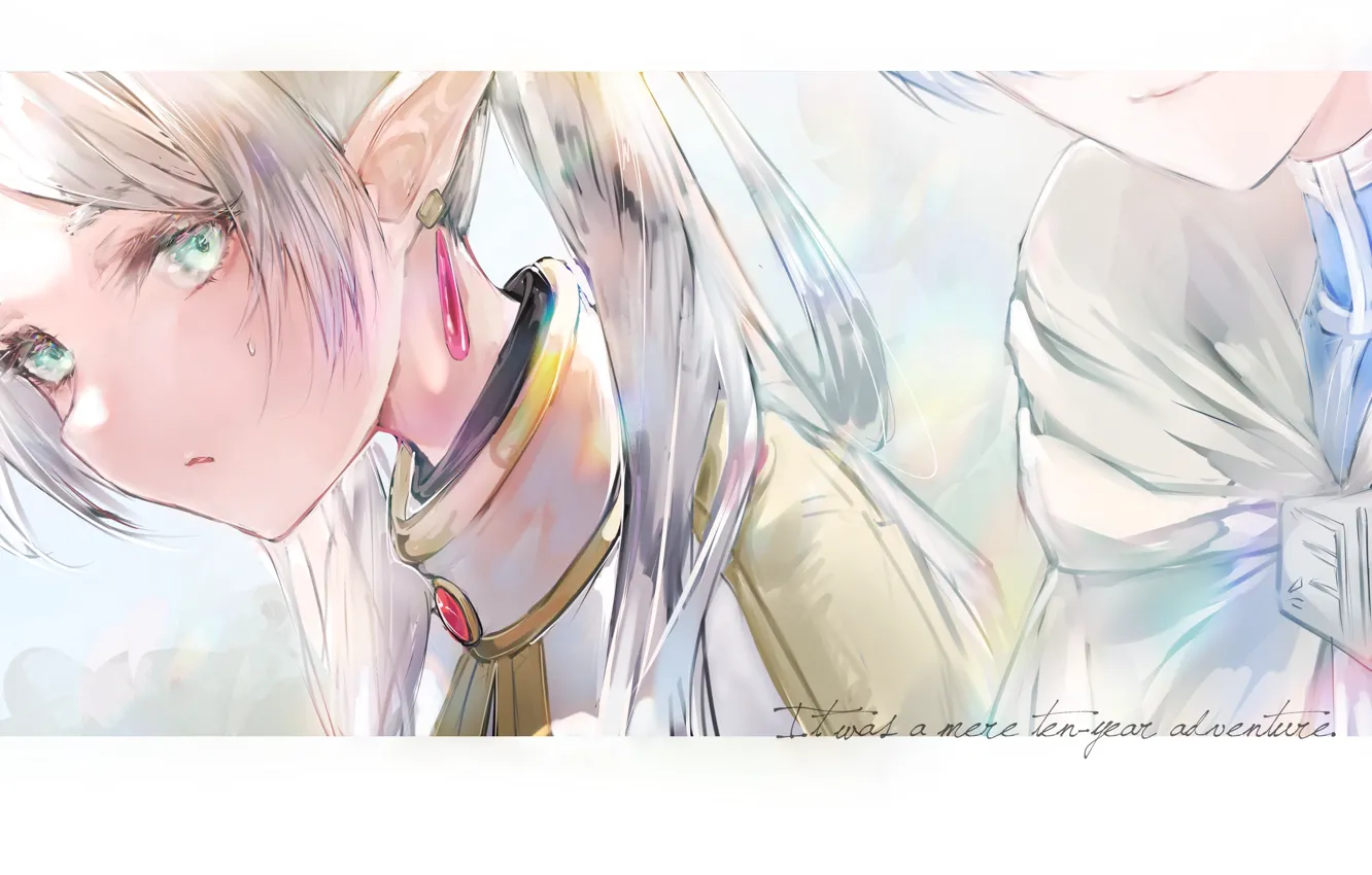Photo wallpaper girl, guy, elf, Sky, Freeze, Sousou No Frieren