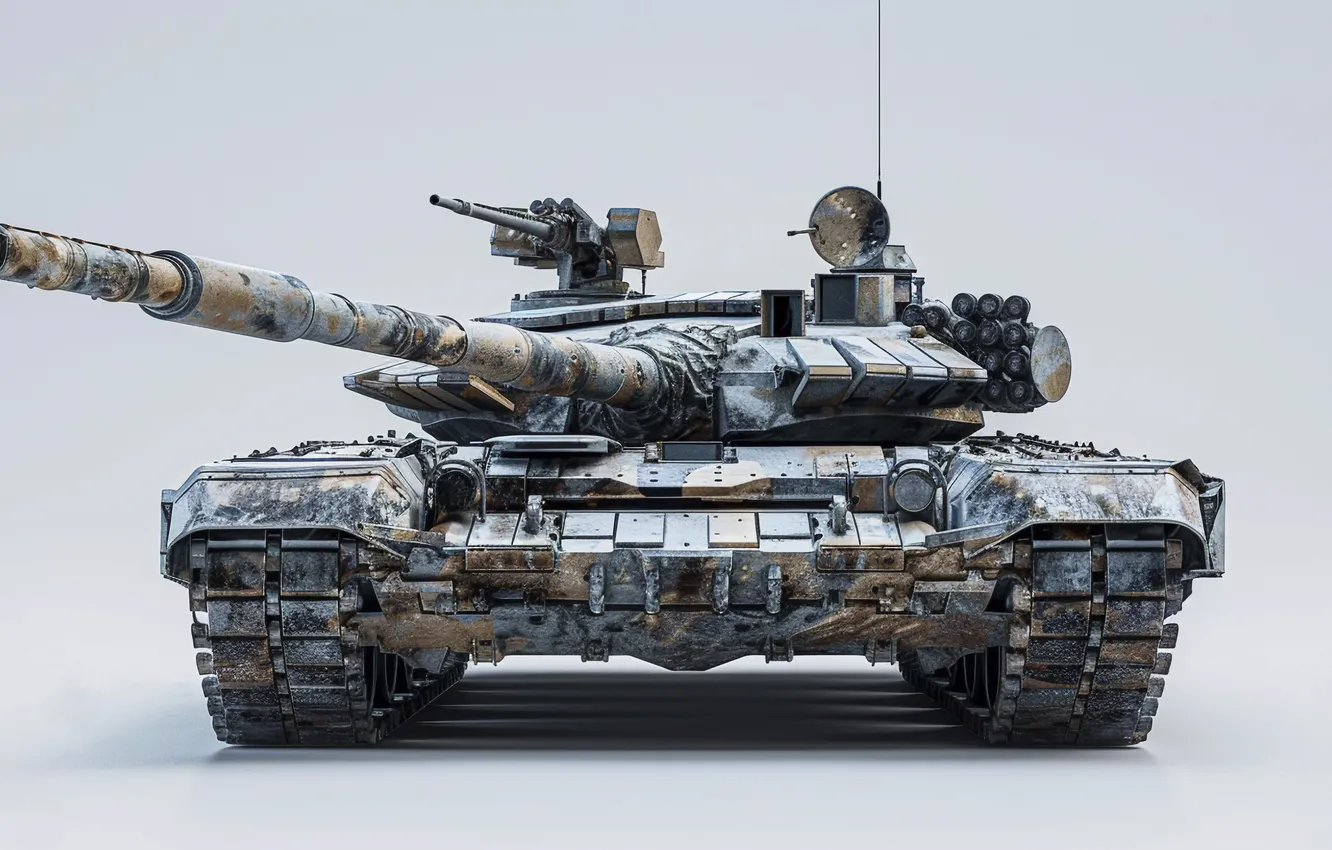 Photo wallpaper tank, front, light background, digital art, AI art, The Art of Artificial Intelligence, neural network