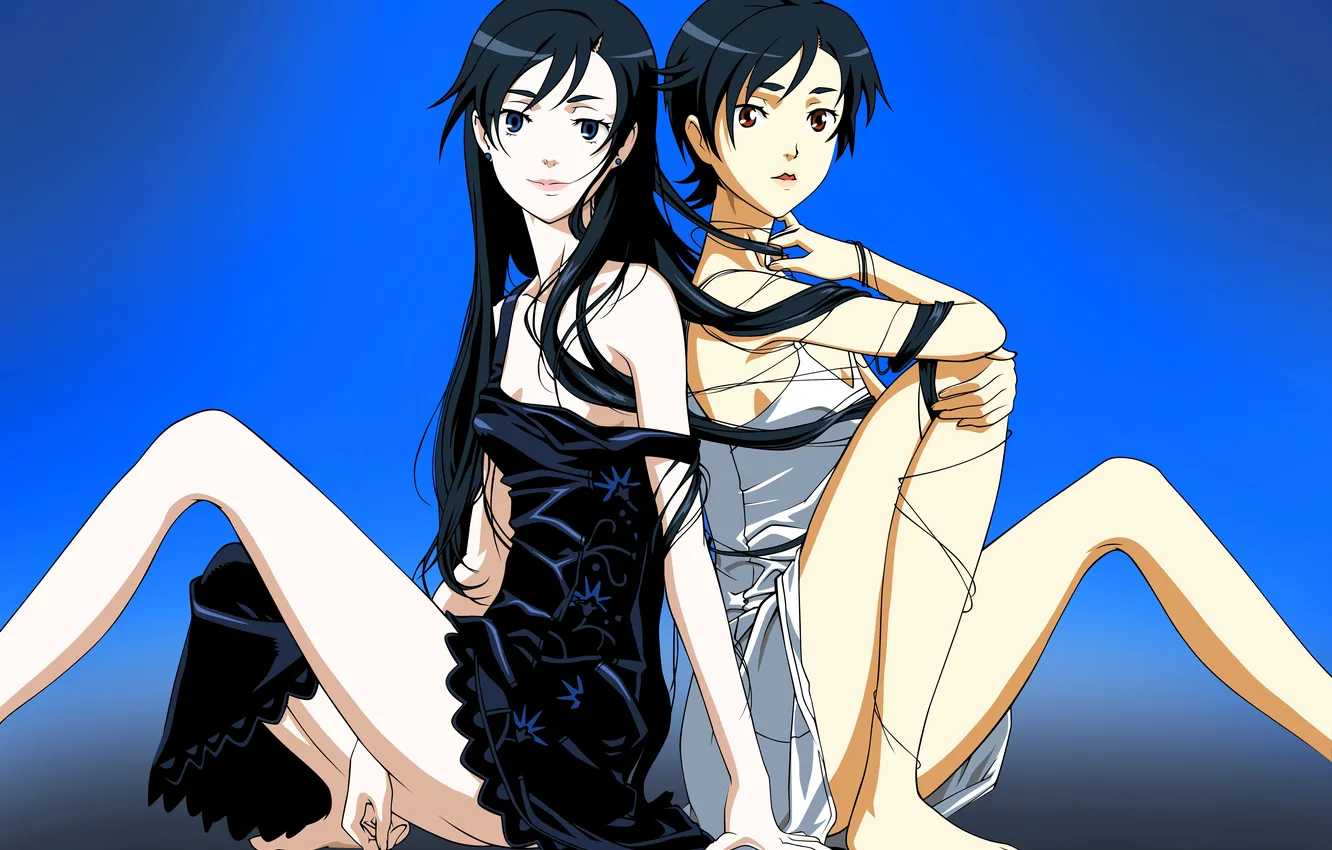 Photo wallpaper girl, anime, art, sitting, Blood+, Diva, saya otonashi