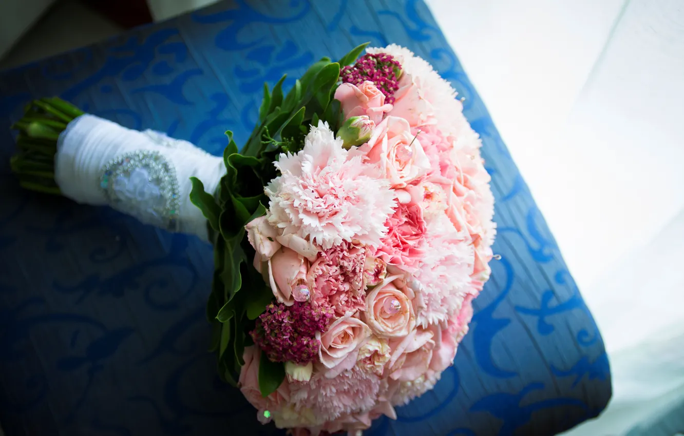Photo wallpaper roses, bouquet, wedding