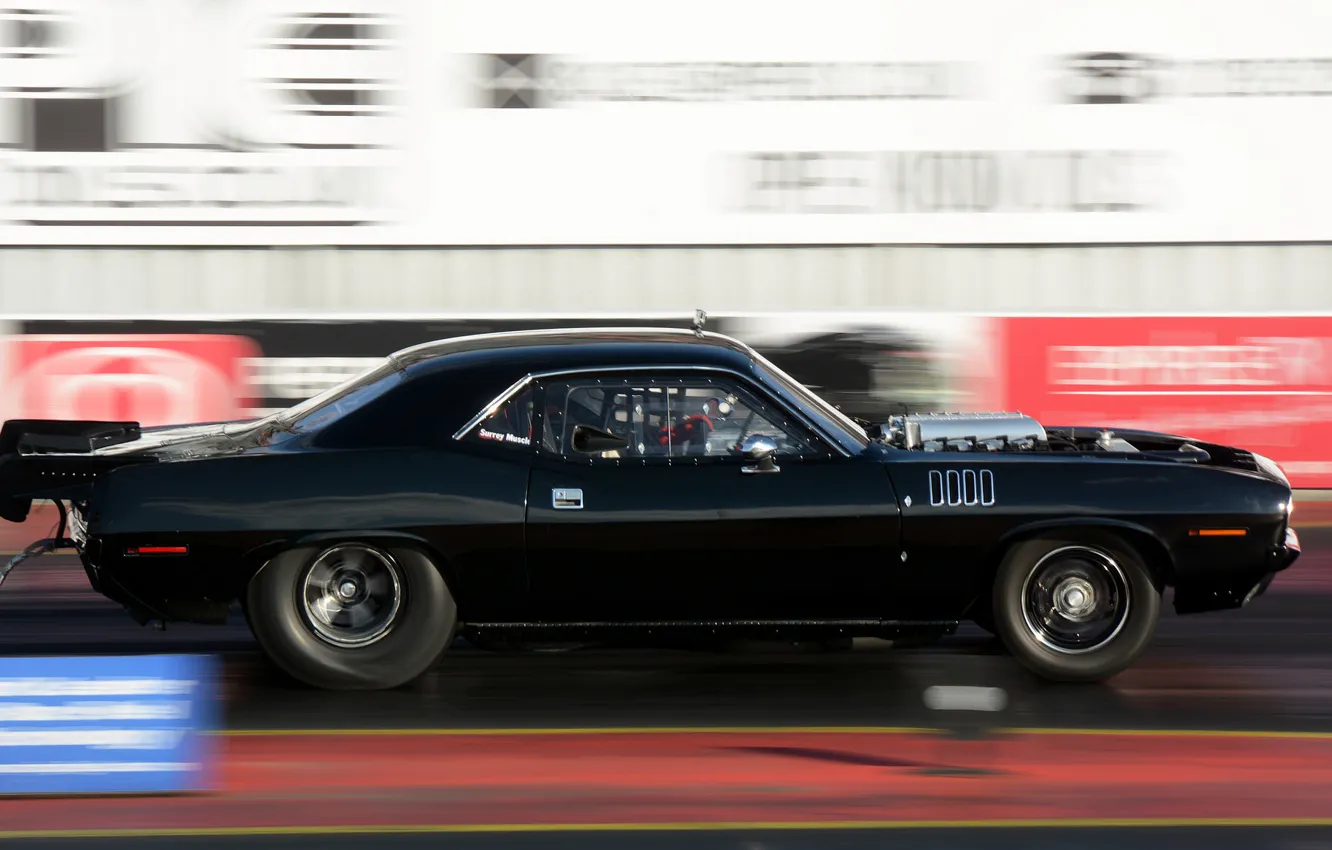 Photo wallpaper speed, race, car, muscle car