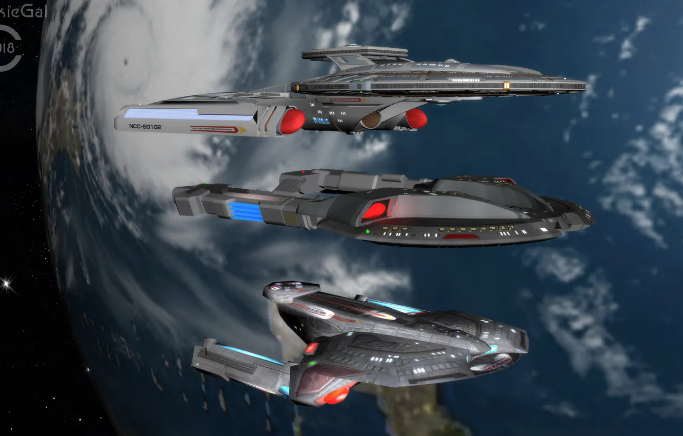 Photo wallpaper space, fiction, spaceships