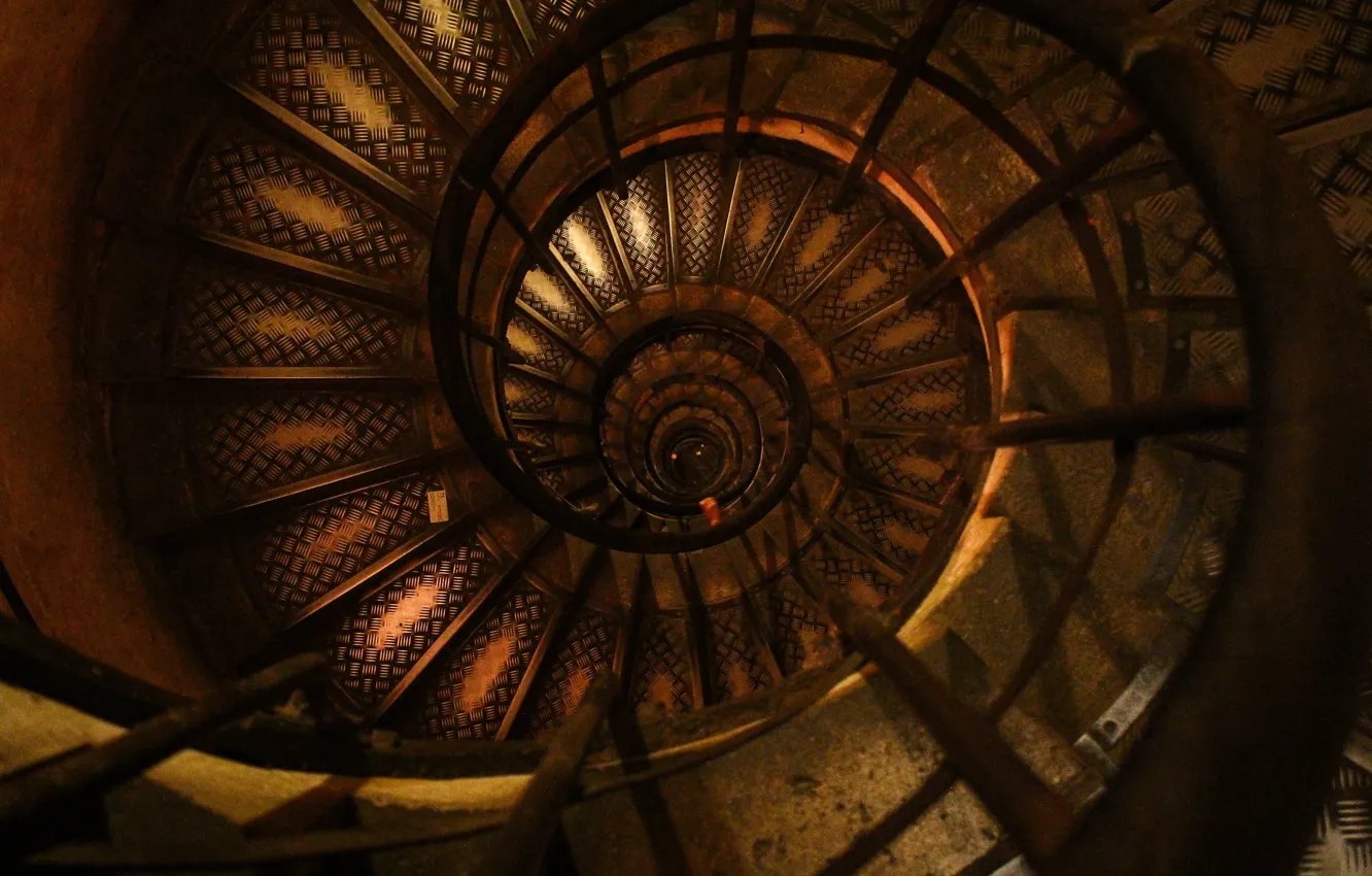 Photo wallpaper Paris, France, Europe, inside, Arc de Triomphe, spiral, Monument, stairs
