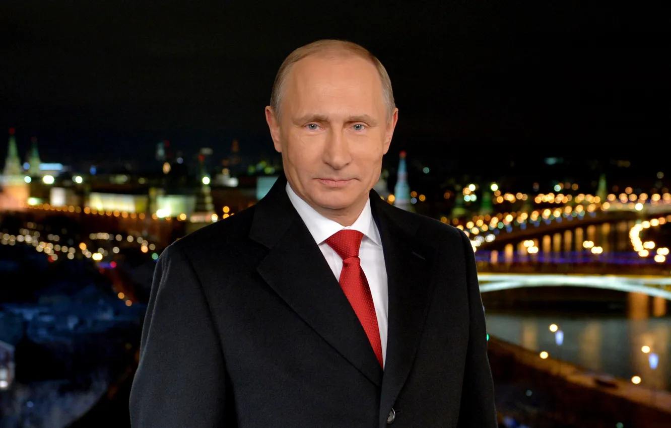 Photo wallpaper Night, Moscow, Vladimir Putin, The President Of Russia, Vladimir Putin, 2021, Vladimir Vladimirovich Putin, New …