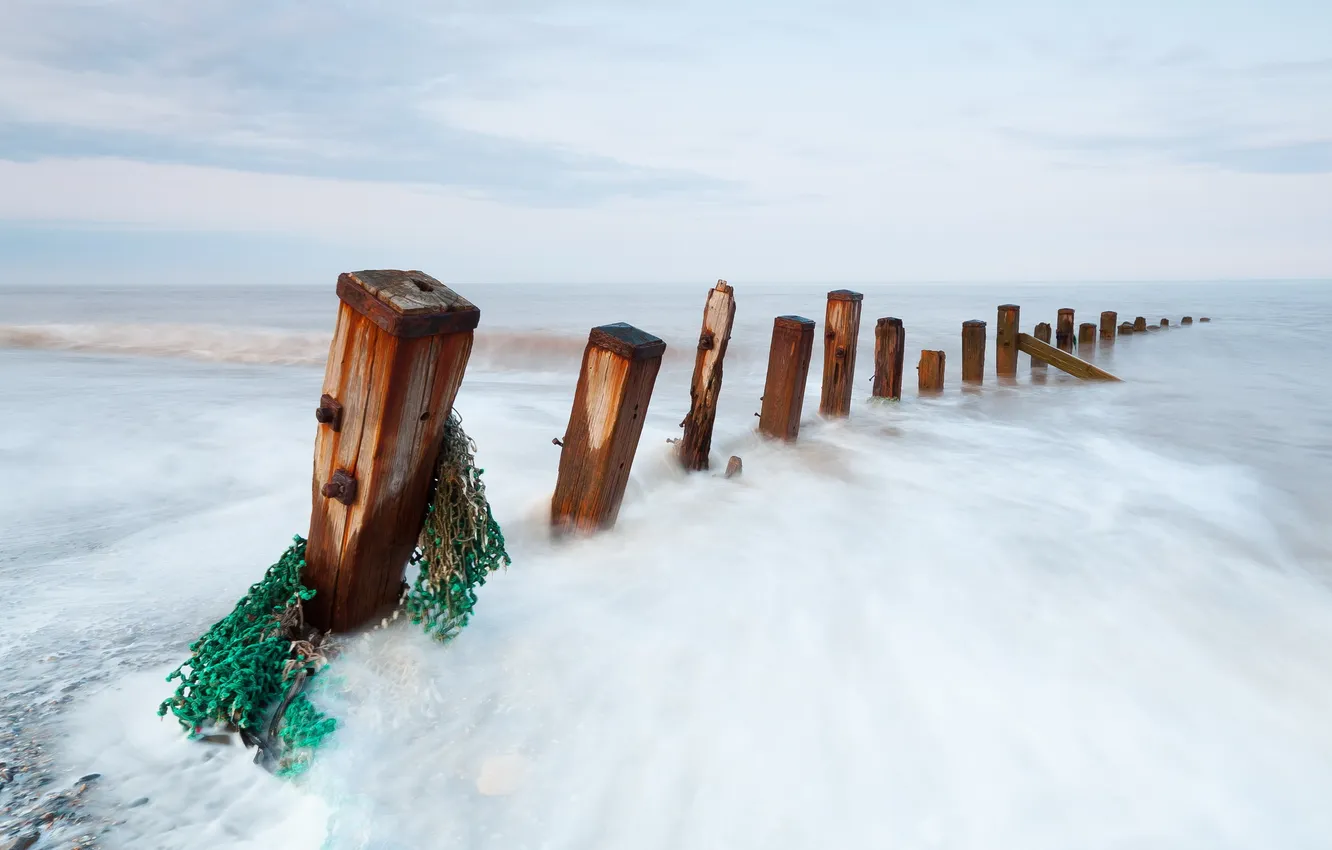 Photo wallpaper sea, landscape, support