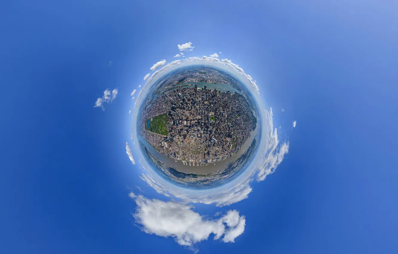 Photo wallpaper the sky, clouds, New York, New York