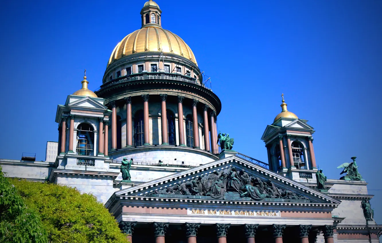 Photo wallpaper Saint Petersburg, St. Isaac's Cathedral, the dome, saint-petersburg