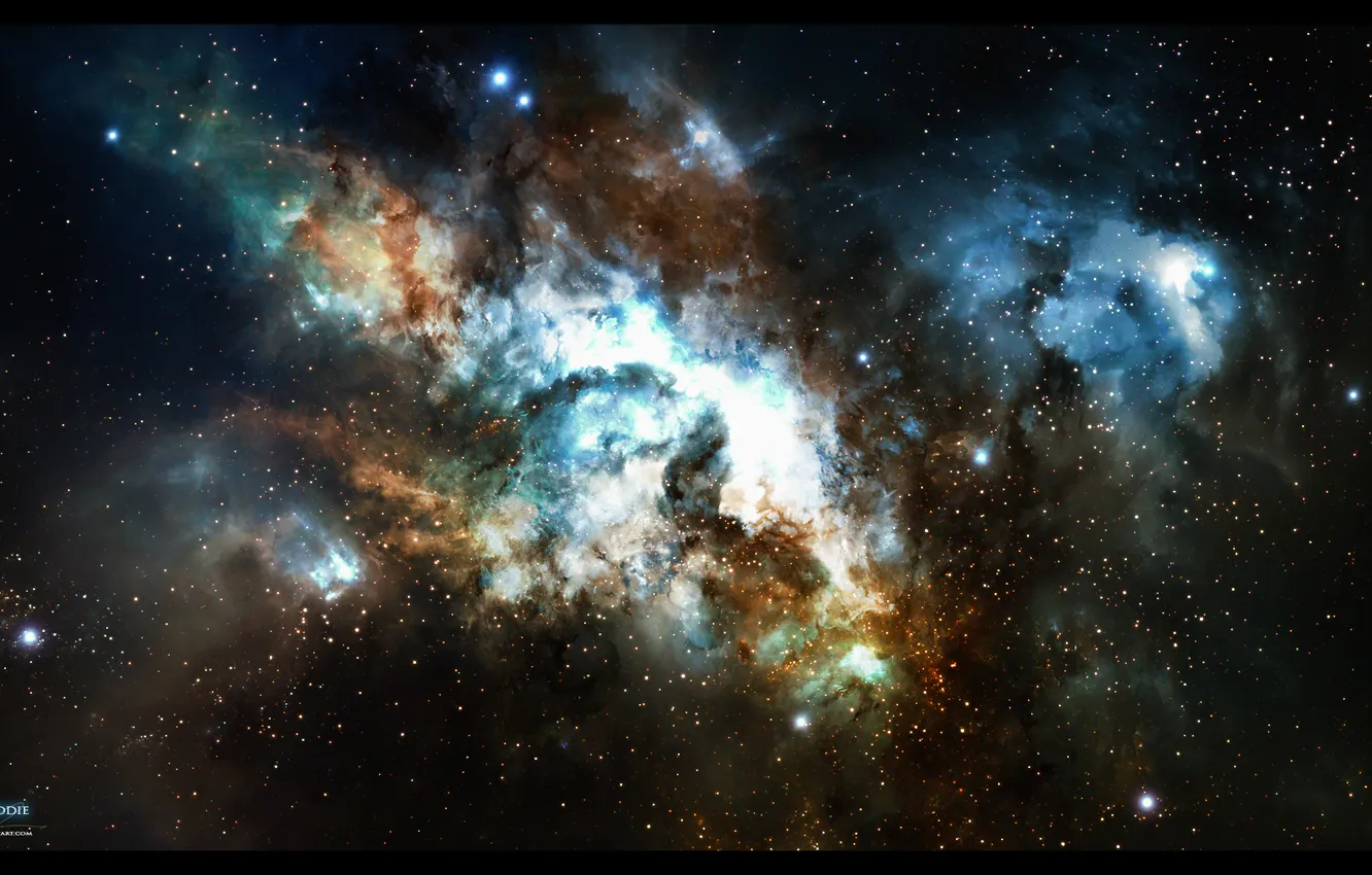 Photo wallpaper stars, constellation, nebula, crazy eddie