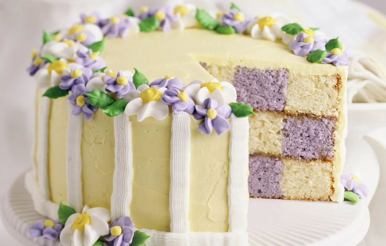 Photo wallpaper food, cake, cake, cream, cake, sweet, delicious