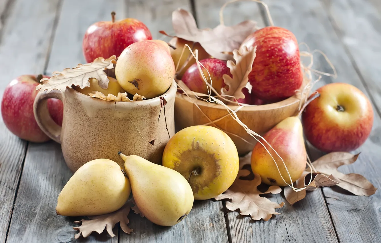 Photo wallpaper apples, fruit, pear