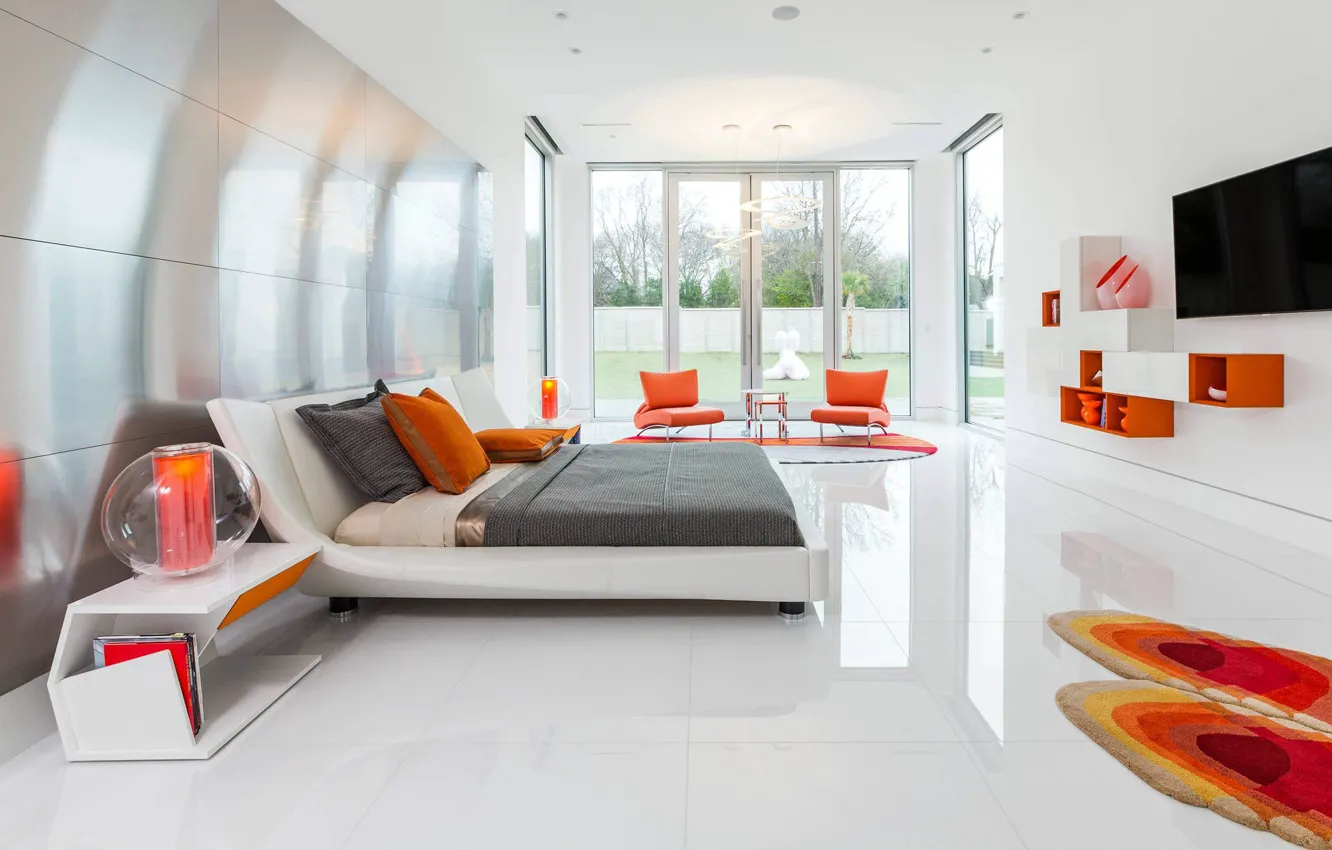 Photo wallpaper design, style, room, interior, bedroom, Dallas Dwelling, by Cantoni