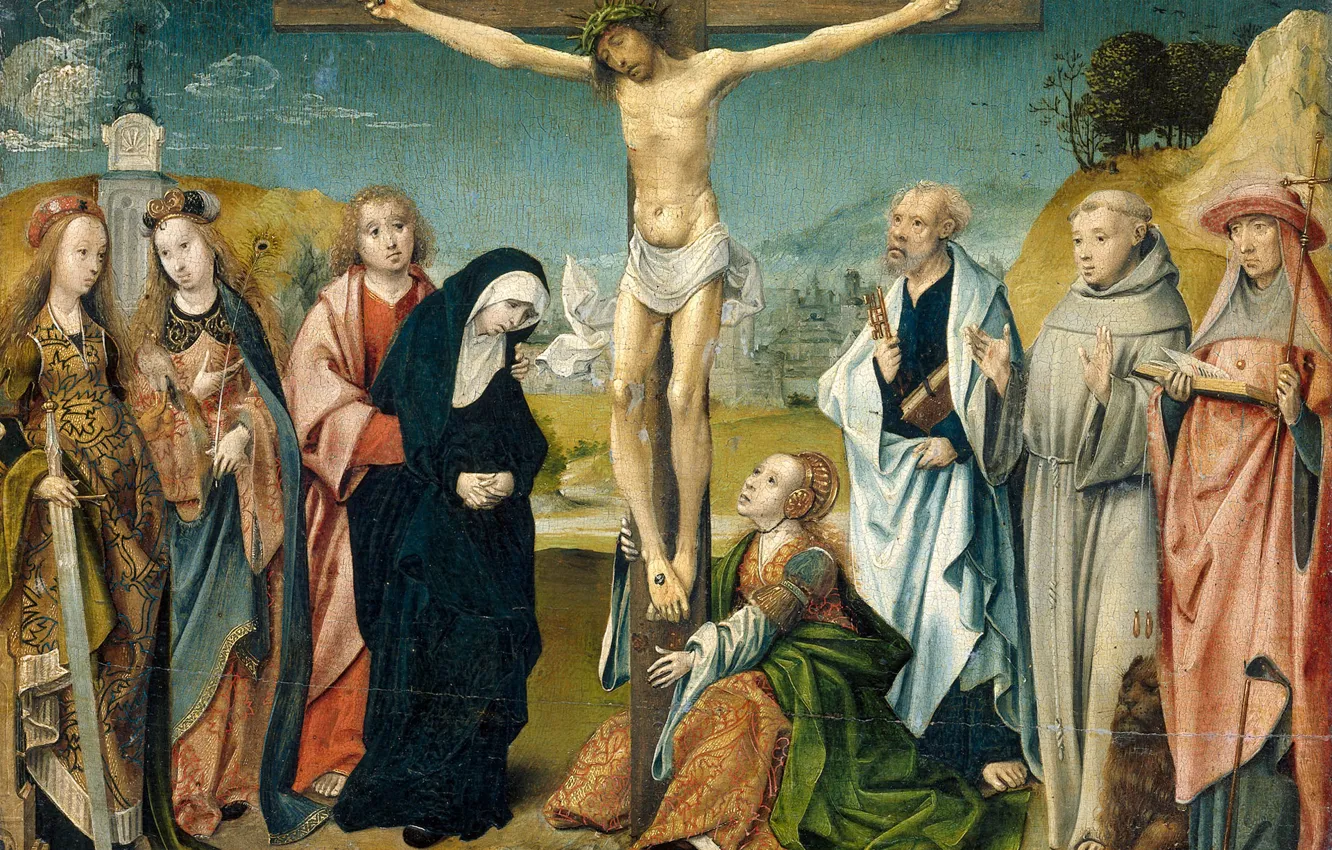Photo wallpaper picture, mythology, Cornelis, Engelbrechtsen, Christ on the Cross