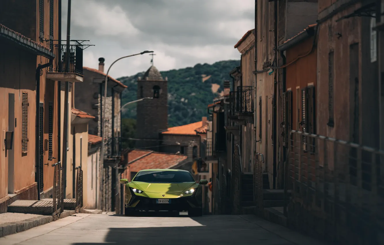 Photo wallpaper Lamborghini, front view, Huracan, Lamborghini Huracan Tecnica