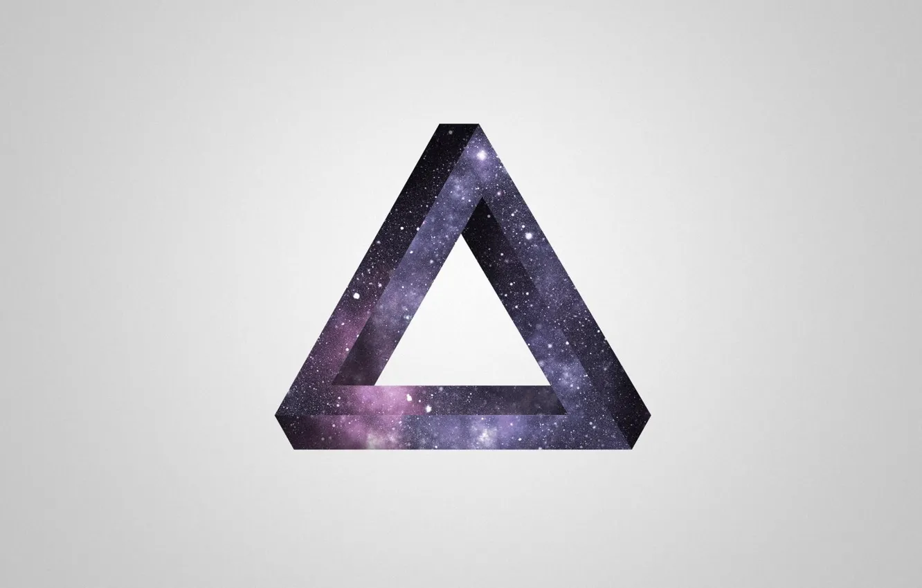 Photo wallpaper space, stars, minimalism, space, triangle, triangle