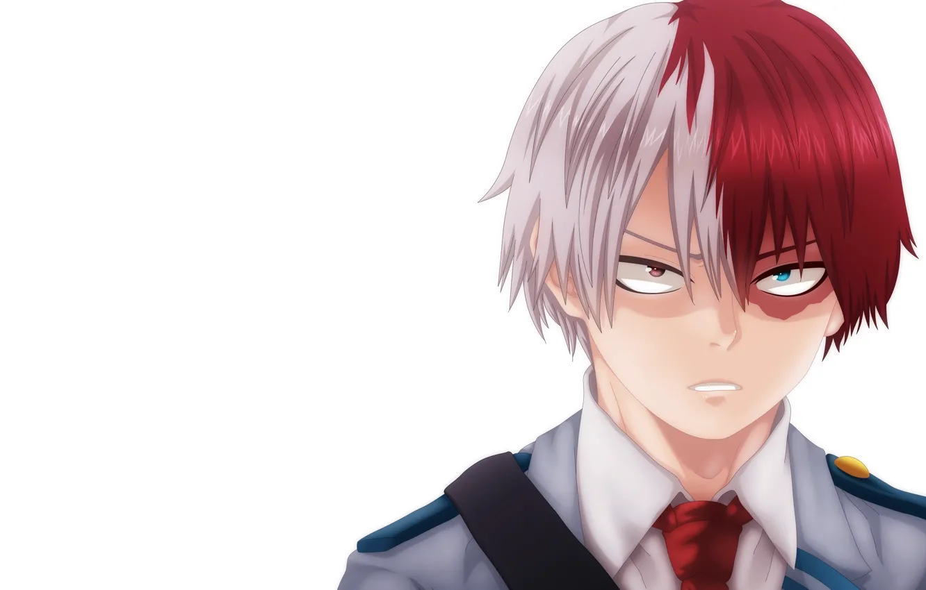 Photo wallpaper look, anime, art, guy, Boku no Hero Academy, Todoroki Shouto, My heroic academia
