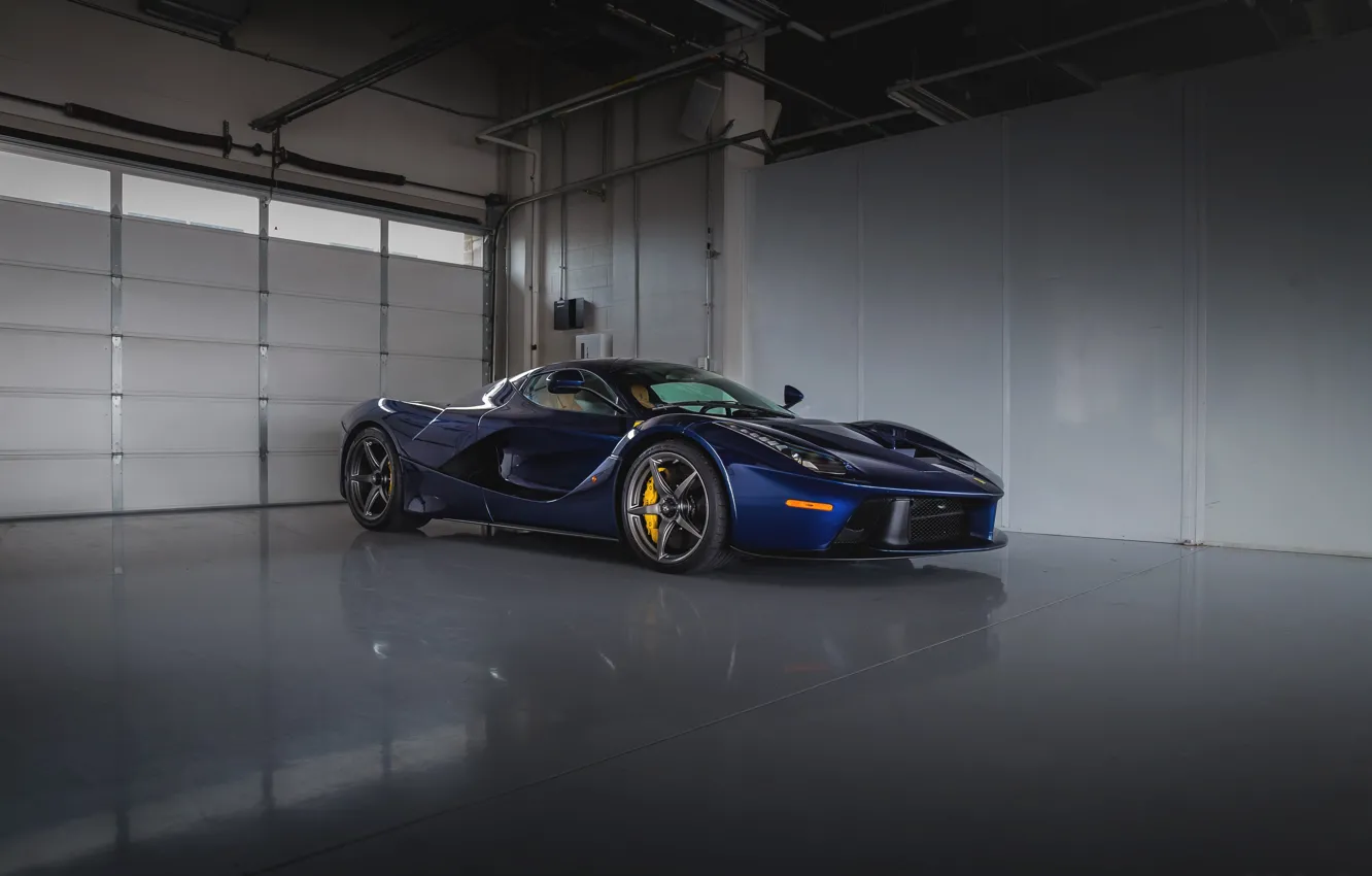 Photo wallpaper Wheels, LaFerrari, Dark blue