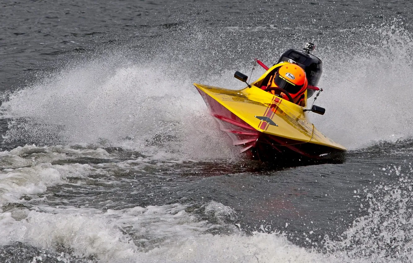 Photo wallpaper race, boat, speed