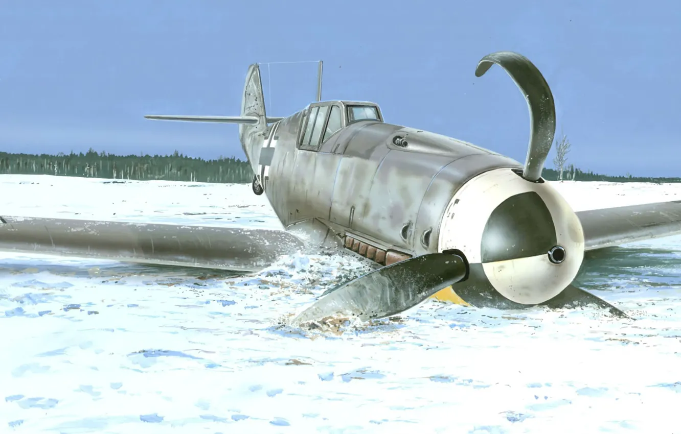 Photo wallpaper Germany, fighter, the Wehrmacht, Luftwaffe, Messerschmitt Bf 109, Bf 109G-2, Zdenek Machacek