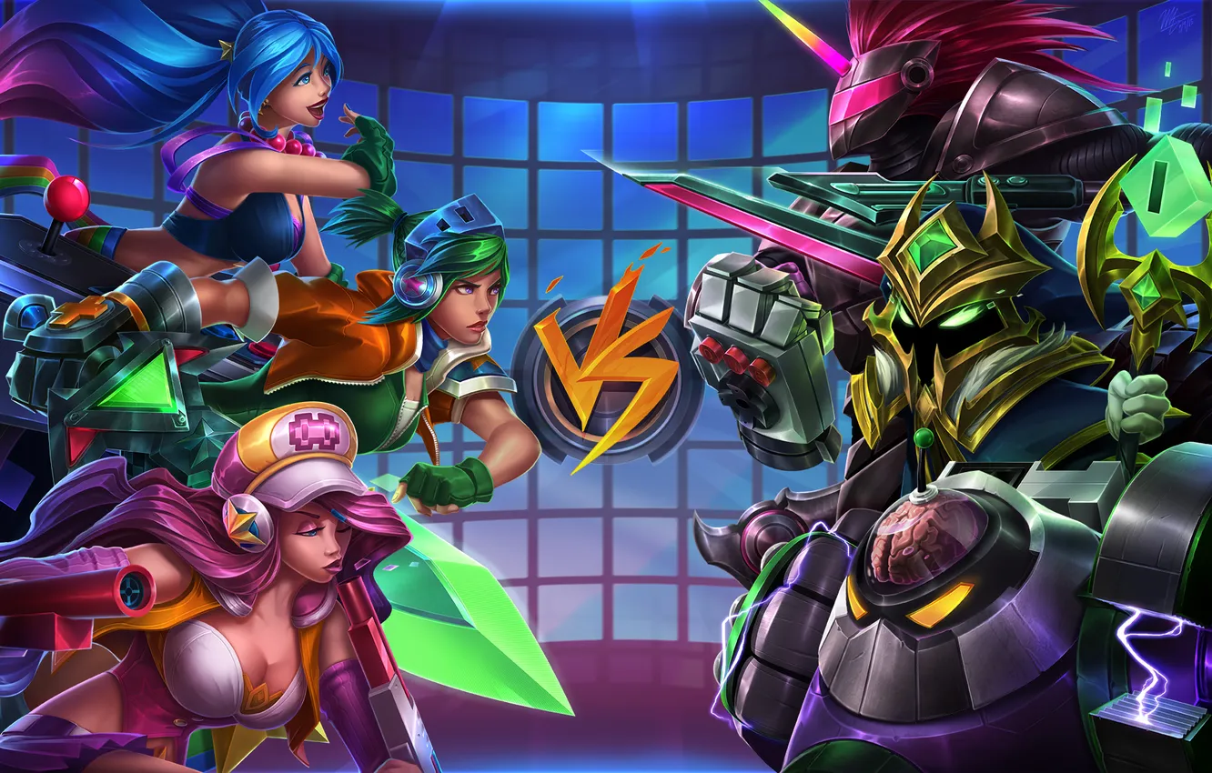 Photo wallpaper League of Legends, riven, sona, Veigar, Miss Fortune, Riot Games, Blitzcrank, hecarim