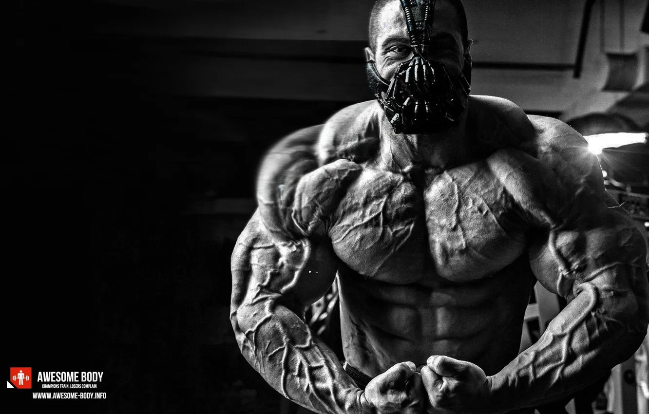 Photo wallpaper power, strong, bodybuilder