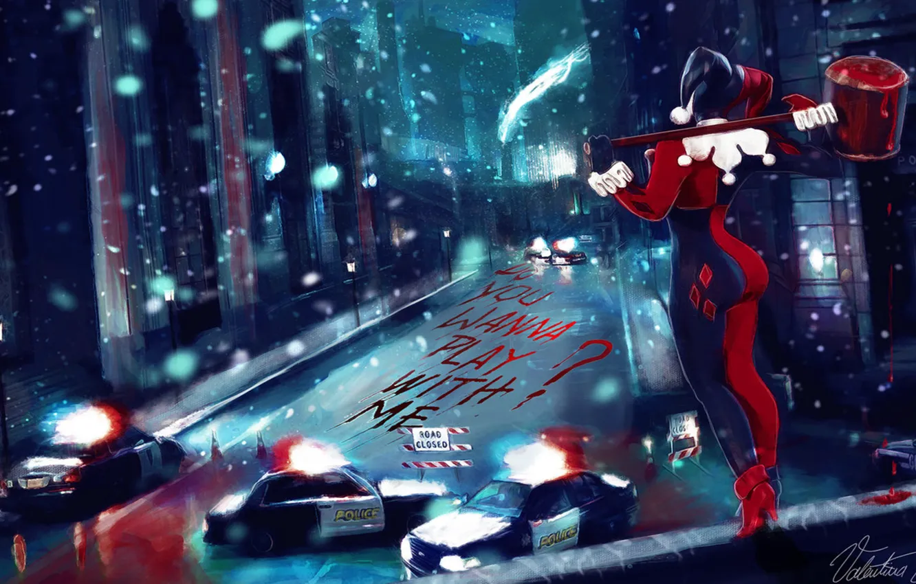 Photo wallpaper comic, Harley Quinn, DC Comics, Harley Quinn, TIAvalentina