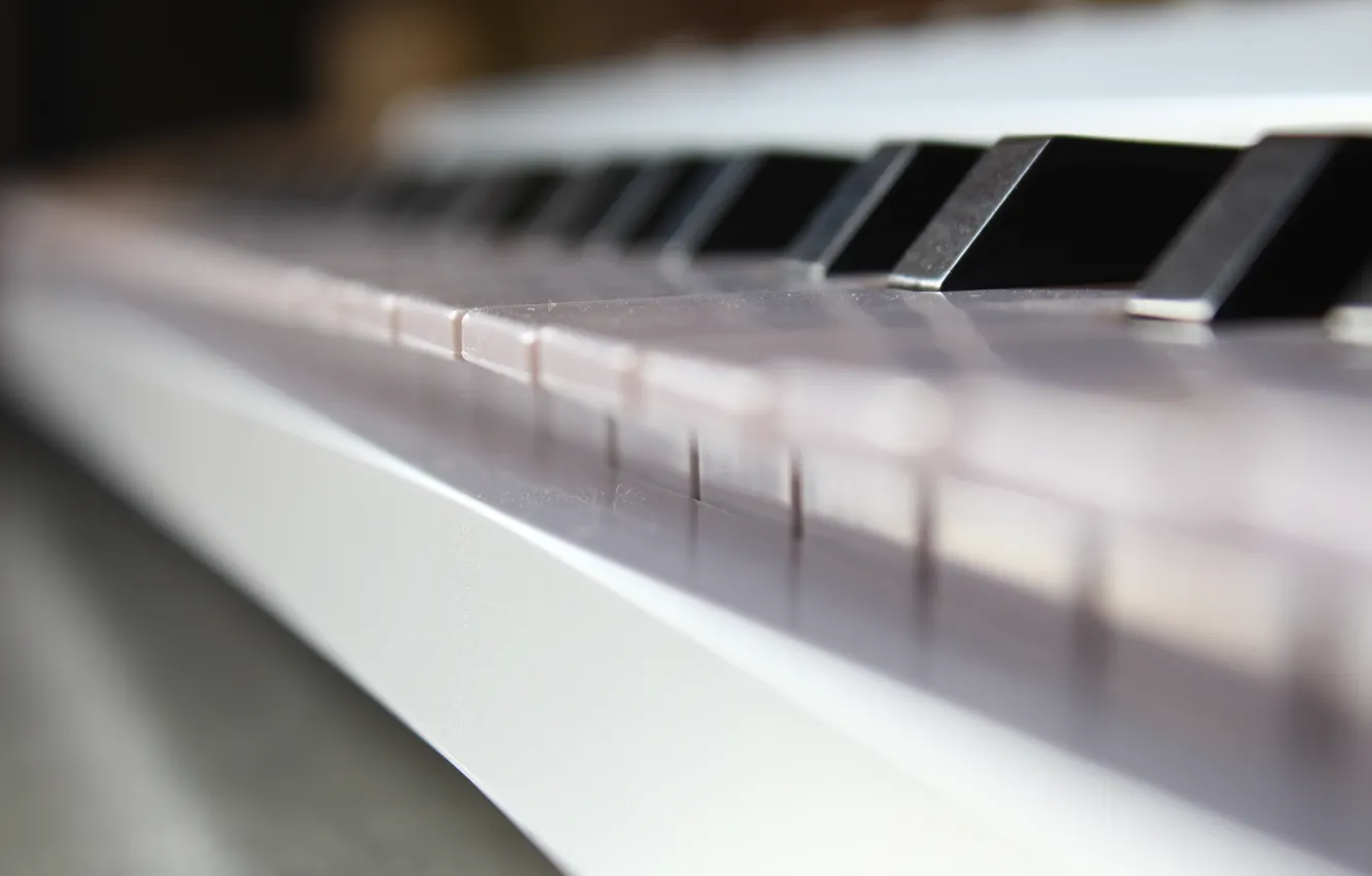 Photo wallpaper macro, music, piano