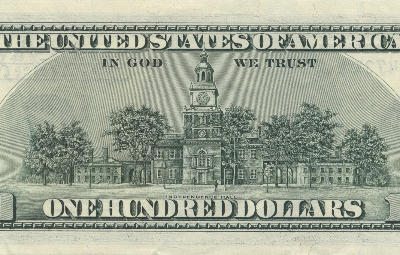 Photo wallpaper green, United States, note, dollar, God, America, public, federal