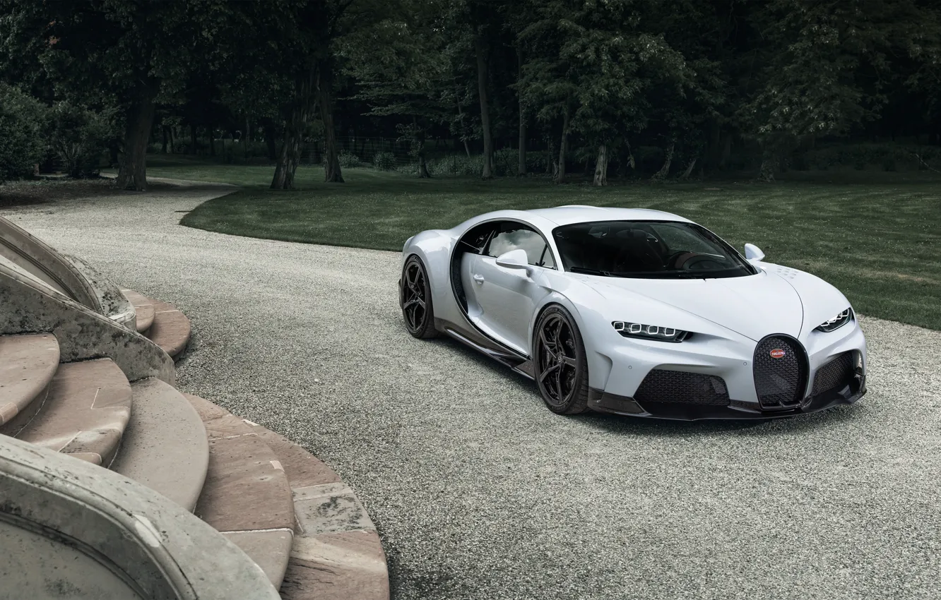 Photo wallpaper white, Bugatti, white, Bugatti, Super Sport, hypercar, Hypercar, Chiron