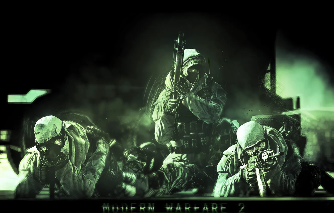 Photo wallpaper war, soldiers, Call of Duty, Modern Warfare 2