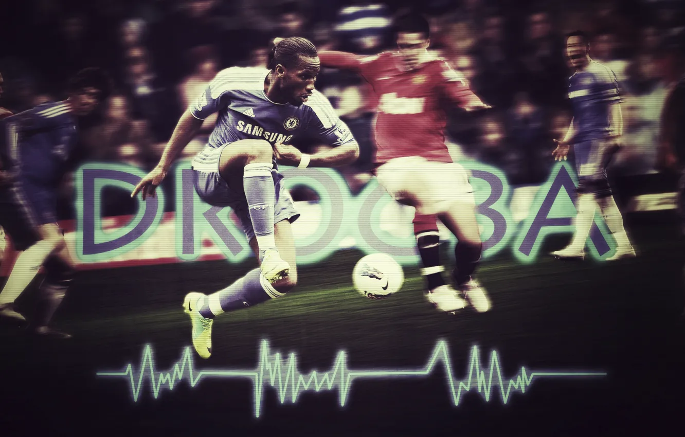 Photo wallpaper Chelsea, Terry, Torres, Didier Drogba, Chicharito, Vidic, Malouda, Super Star