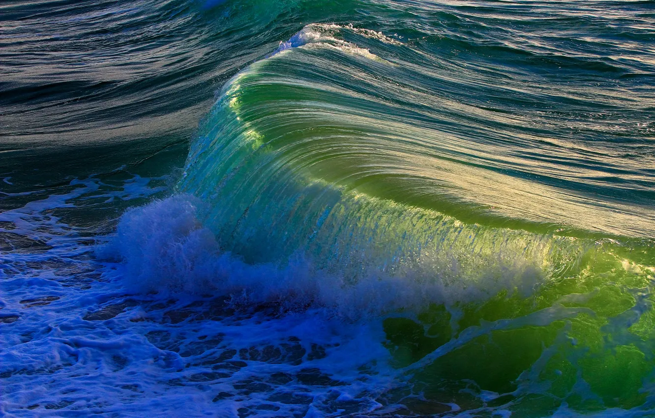 Photo wallpaper sea, wave, water
