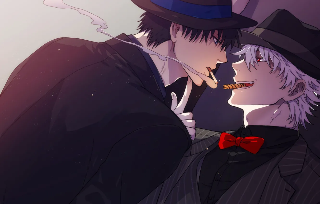 Photo wallpaper gintama, Hijikata Toushirou, Sakata Gintoki