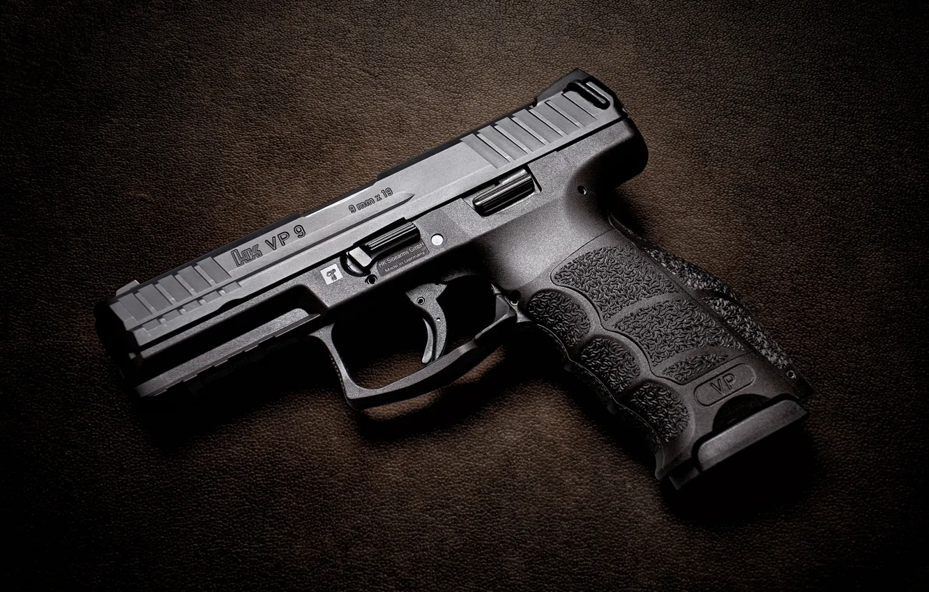 Photo wallpaper gun, weapons, background, Heckler & Koch VP9