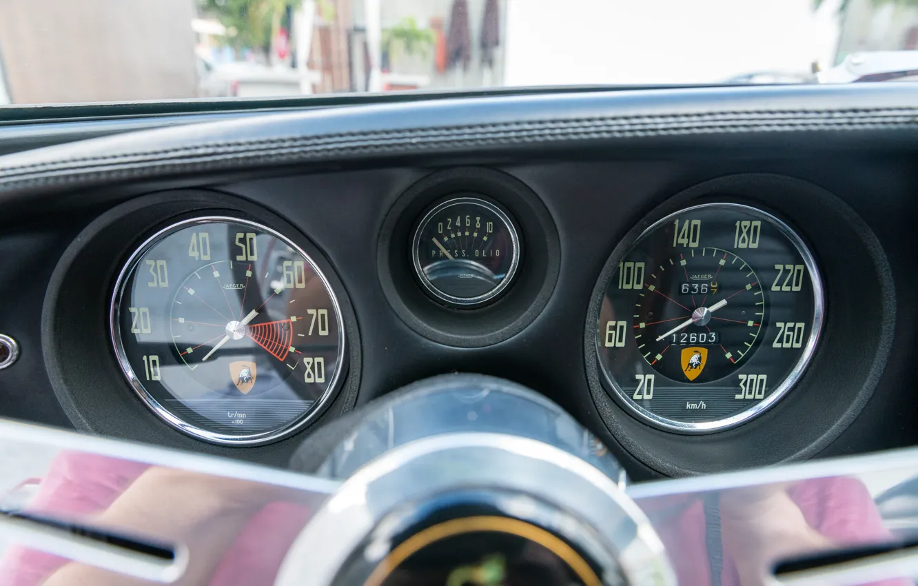 Photo wallpaper Speedometer, Devices, Lamborghini 400GT