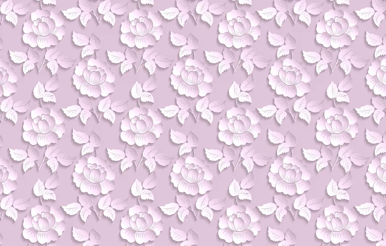 Photo wallpaper pink, pattern, roses, the volume