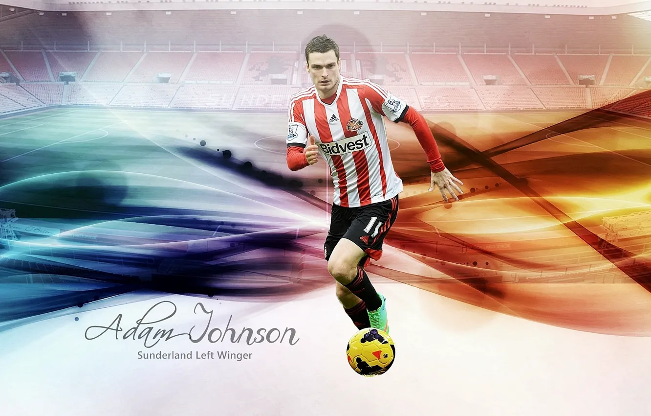 Photo wallpaper wallpaper, football, player, Sport, Adam Johnson, Sunderland AFC, Stadium of Light