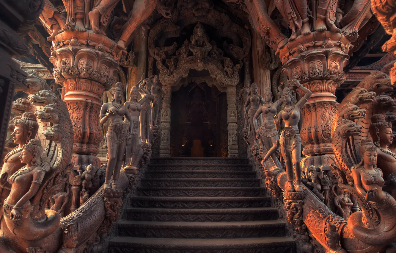 Photo wallpaper stage, temple, architecture