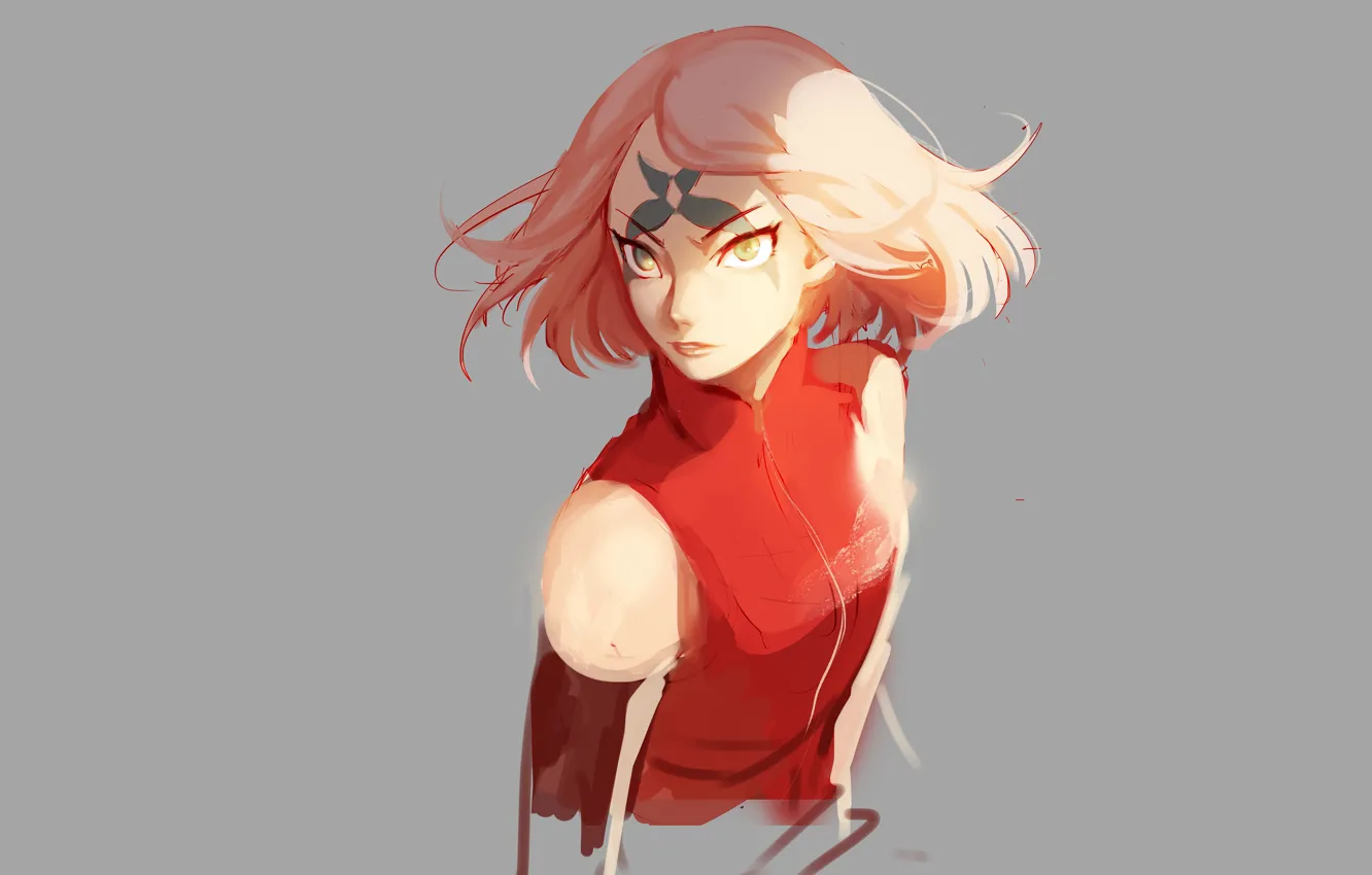 Photo wallpaper girl, anime, art, Naruto, Sakura Haruno
