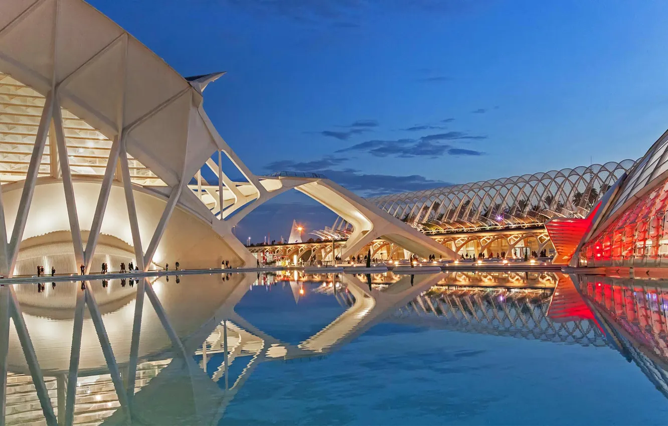 Photo wallpaper Spain, Valencia, The city of arts and Sciences
